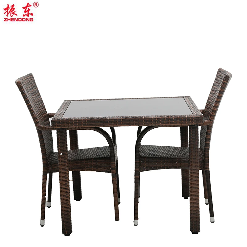 
Outdoor Stacking Rattan Garden Chair With Table Set 
