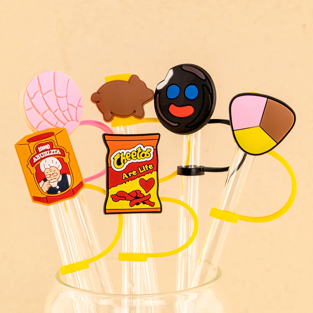 10 mm new design Mexico styles reusable custom portable cup drinks  straw cover toppers Drinkware Accessories