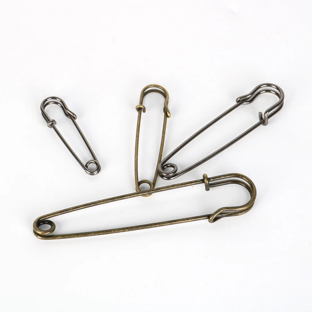 wholesale Custom color silver gold brass decorative pin metal blanket pins safety pin brooch for women