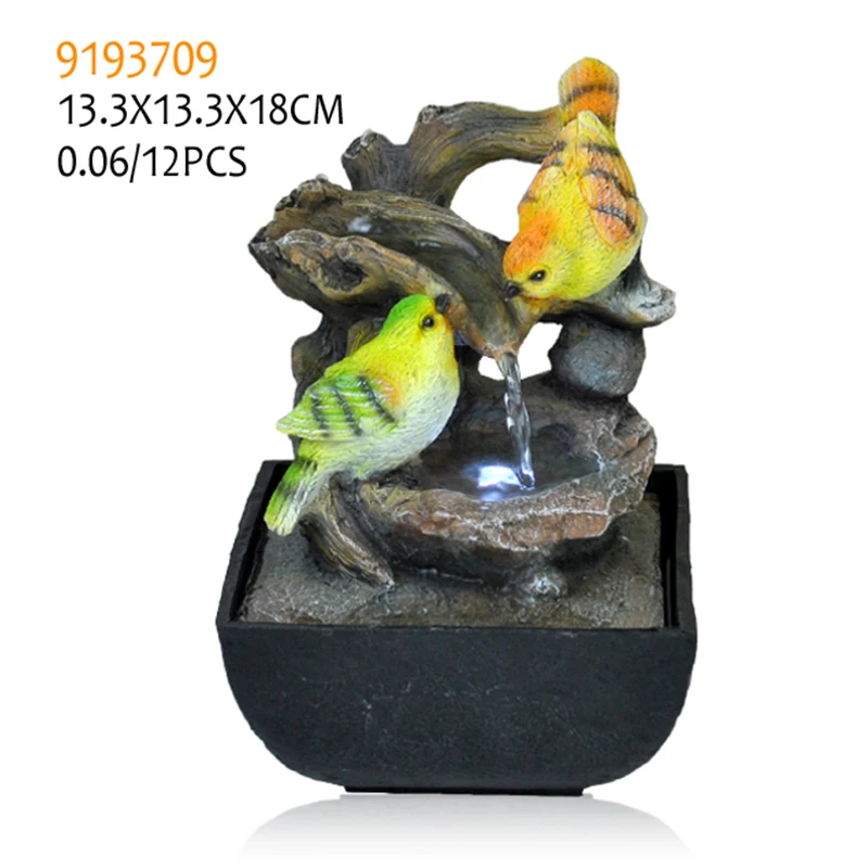 2022 home decoration resin bird sculpture modern tabletop indoor fountain