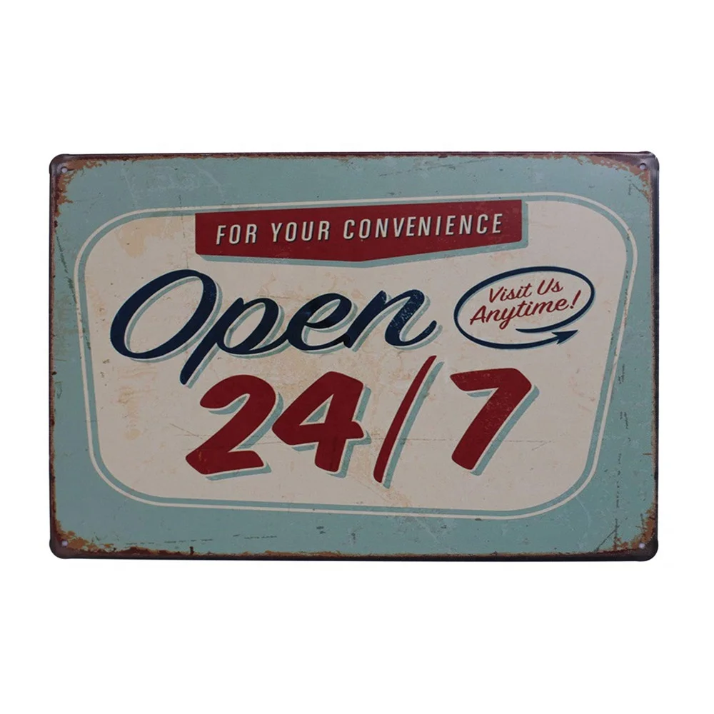 
Retro Metal Tin Signs Wholesale Art Wall Decoration House Cafe Bar Vintage Plaque 