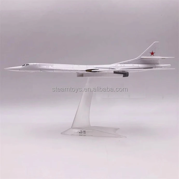 Tu-160 Blackjack Strategic Bomber with Landing Gear and Bracket Russia Aircraft Metal Military Model Diecast Plane Model