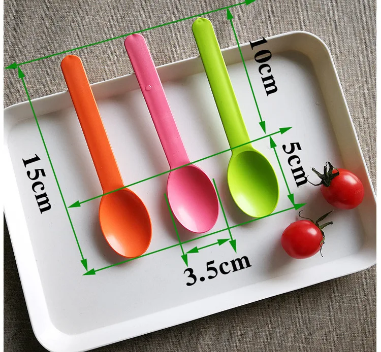 Biodegradable Disposable  Corn Starch Ice Cream Spoon Custom Printed Ice Cream Spoon