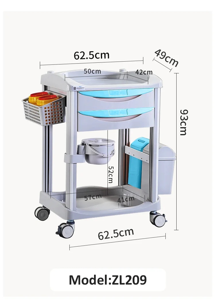 Manufacturer Thickened abs hand-pushed medical car Wholesale care dressing change car Beauty care multi-functional tool car