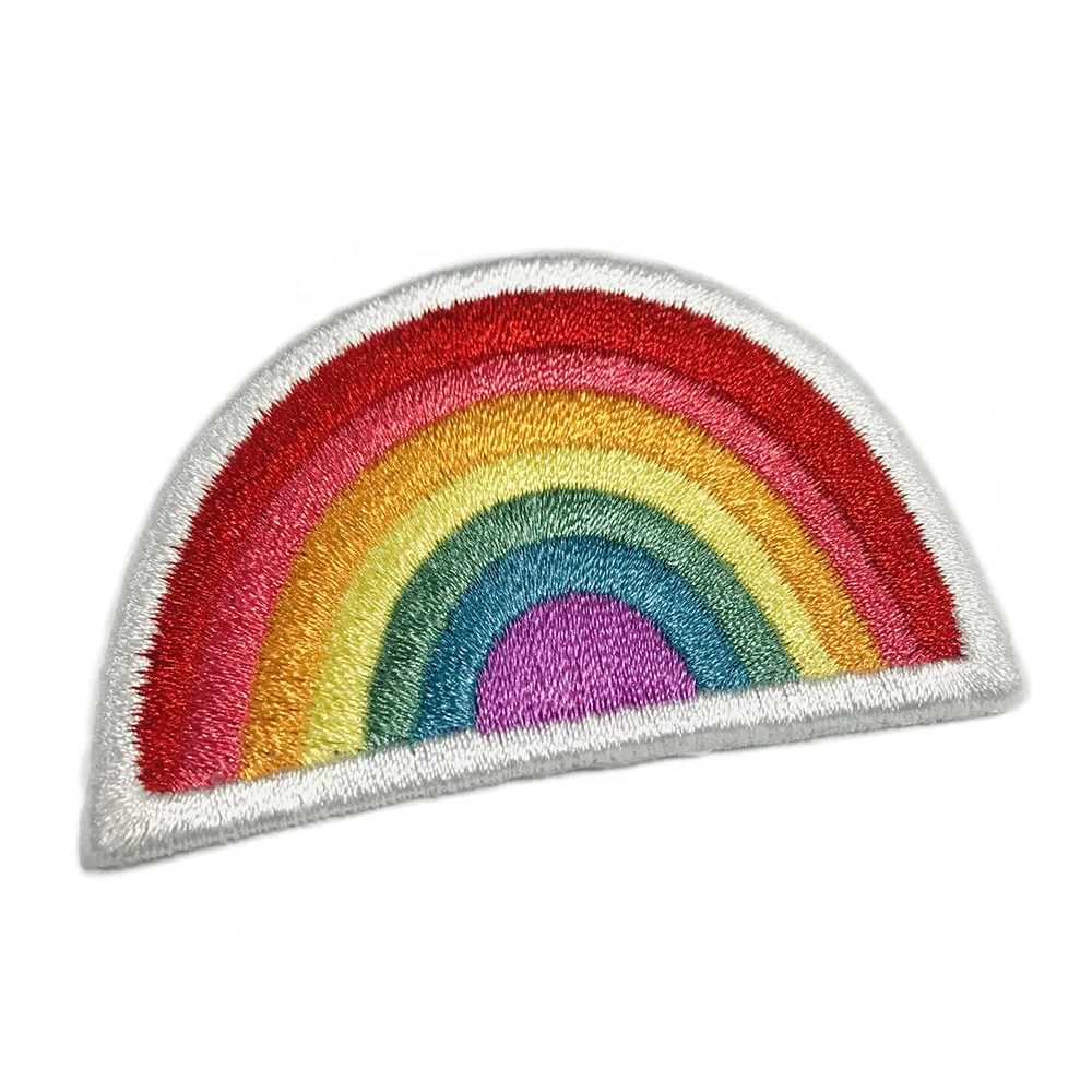 Custom embroidered brand logo applique embroidery patches for garment