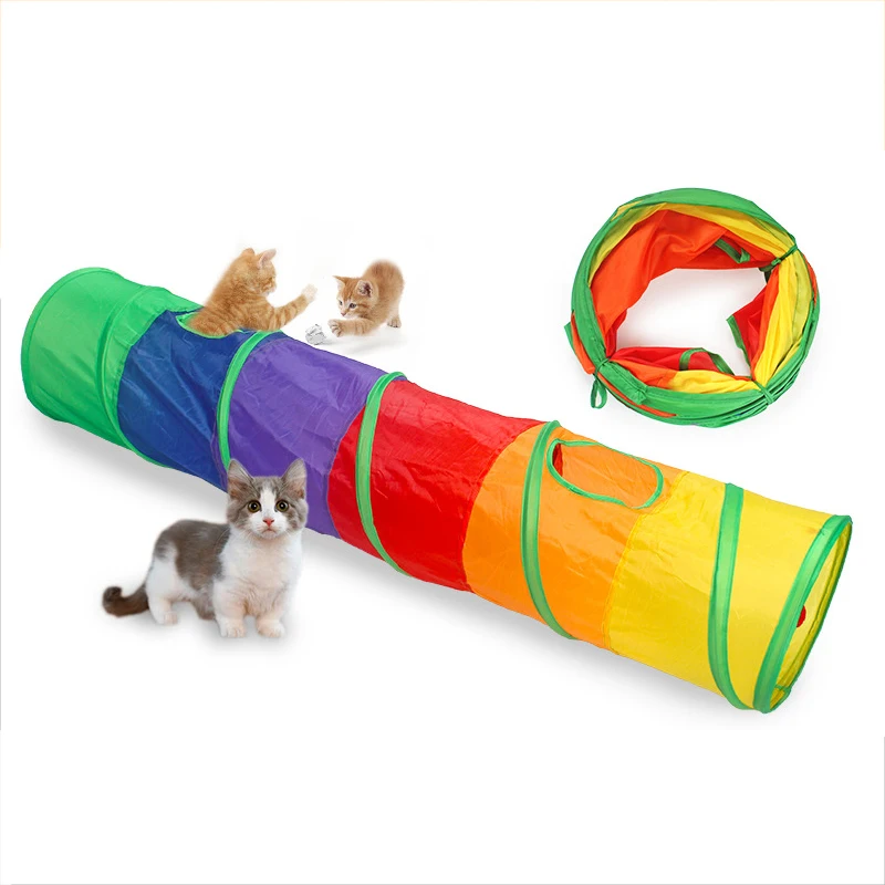 Pet Supplies Collapsible Cat Channel Cat Drill Bucket Training Toy Ring Paper Tunnel For Cats