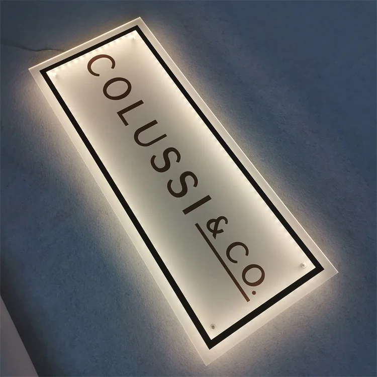 2023 New Finish LED 3D Advertising Metal Letters Outdoor Led Store Sign Custom Reverse Lit Acrylic Board Signage