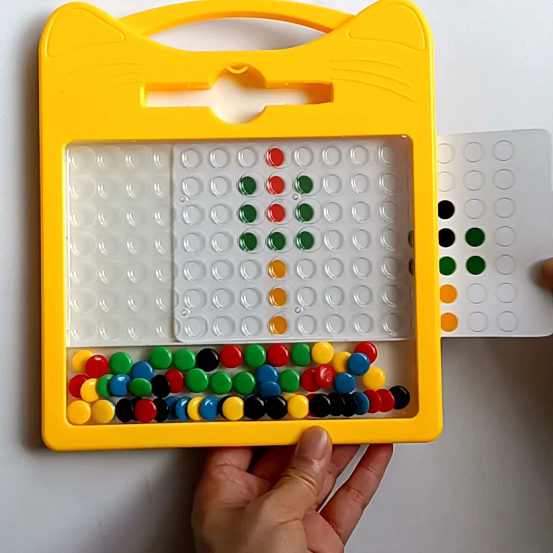 Magpad MIni Magnetic Educational Toys Learn Drawing Colorful Beads Board magnetic writing board magna dot