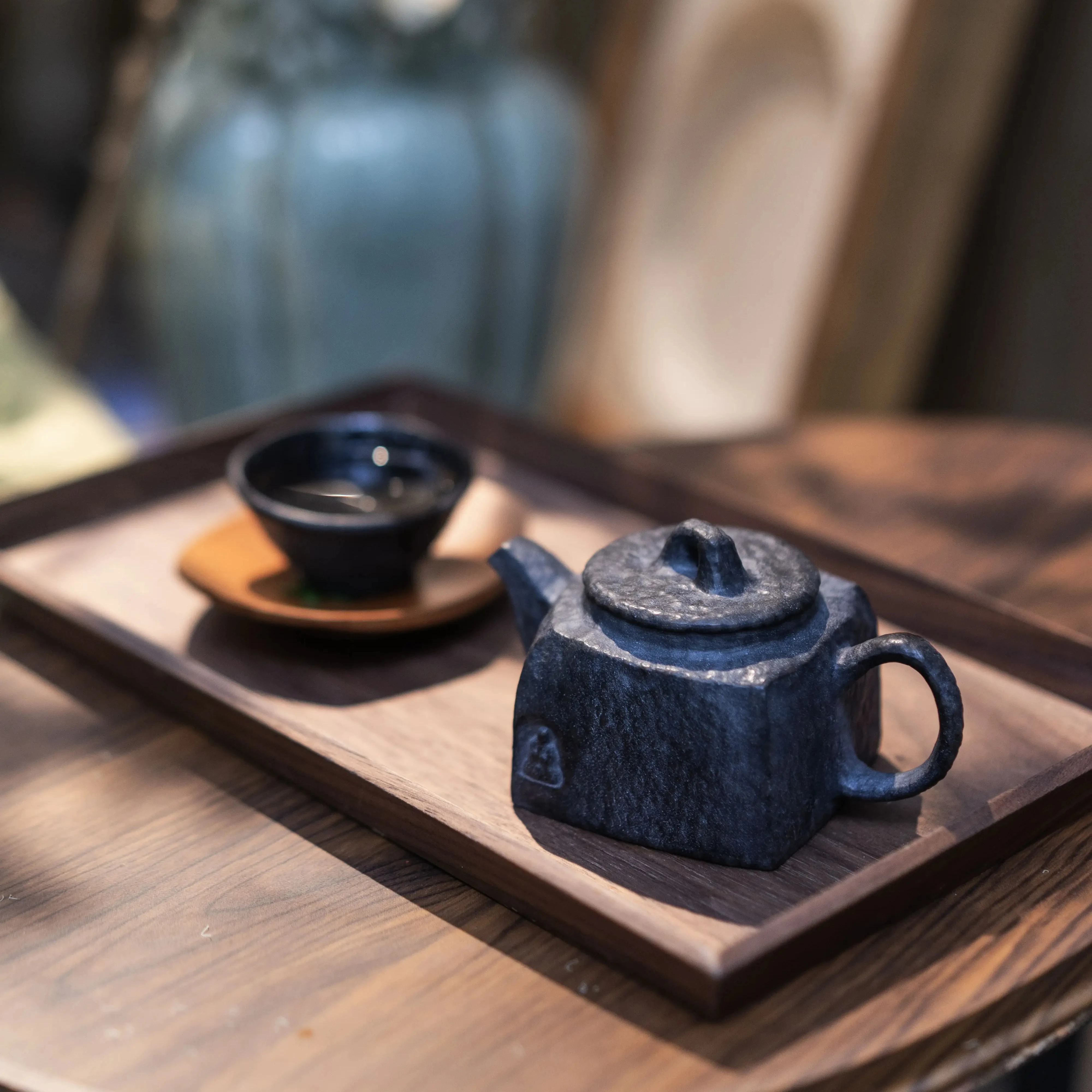 A reading Qingming four square pot Hunan Anhua moraine Chinese kung fu tea set dedicated to making tea