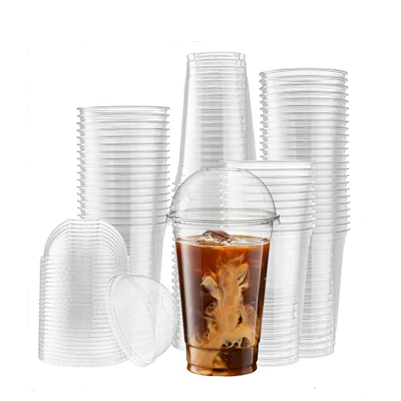 Bubble tea PLA Cup Environmentally Friendly and Degradable Disposable Plastic Cup Transparent