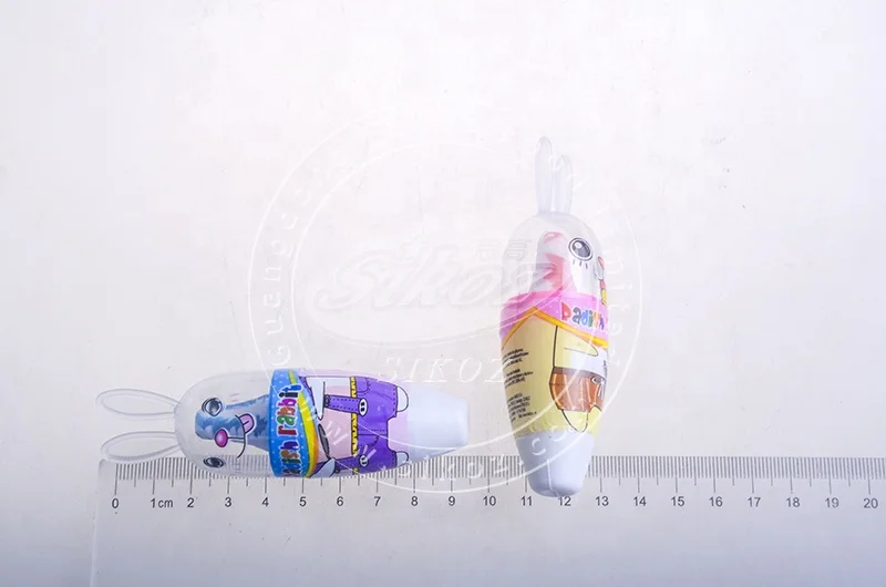 2 in 1 rabbit toy candy nipple candy with sour powder