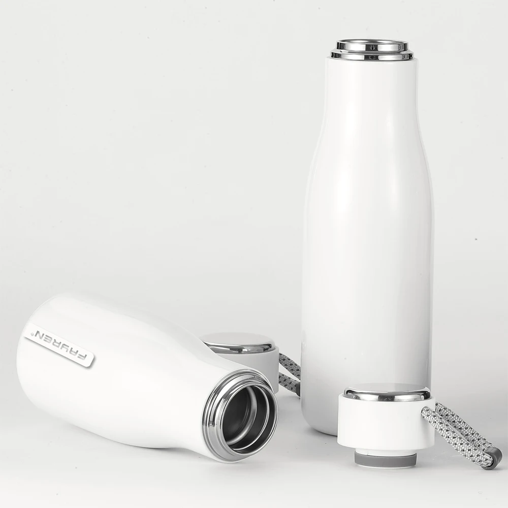 Outdoor Sports Double Wall Thermal Vacuum Insulated Flask 304 Stainless Steel Leak Proof Drink Water Bottles With Custom Logo