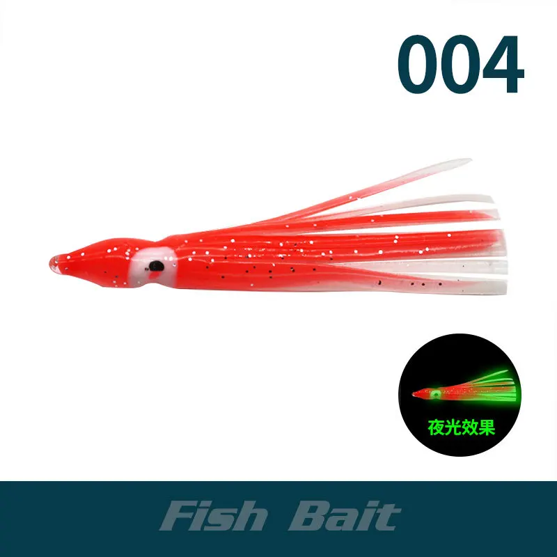 TOPIND Wholesale 20 Colors Multi-bearded 5 pcs/Bag Luminous Octopus Soft Bait Squid Lures