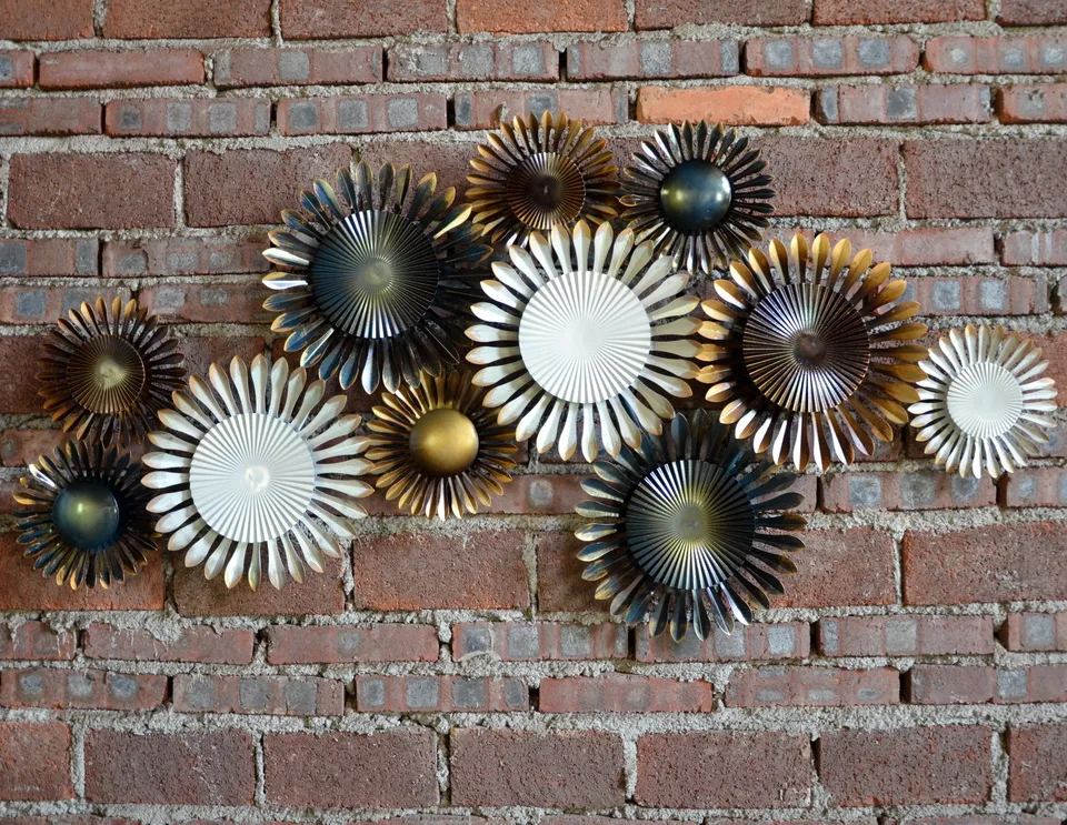 
living room wrought iron sheet circle Antique Metal Wall Art 