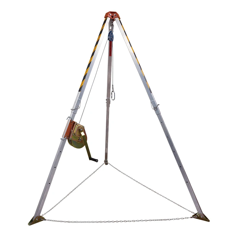 Emergency rescue tripod for fire fighting portable rescue tripod