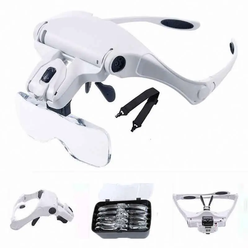 dental magnifier with led light magnifying glasses for eyelash extensions