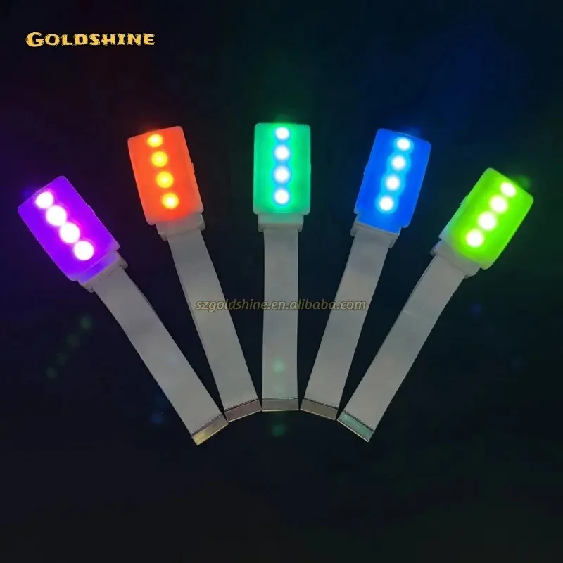 Wireless DMX Glowing LED Wristband for Events Parties & Concerts 15 Colors Changing Remote Control Effective Event Management