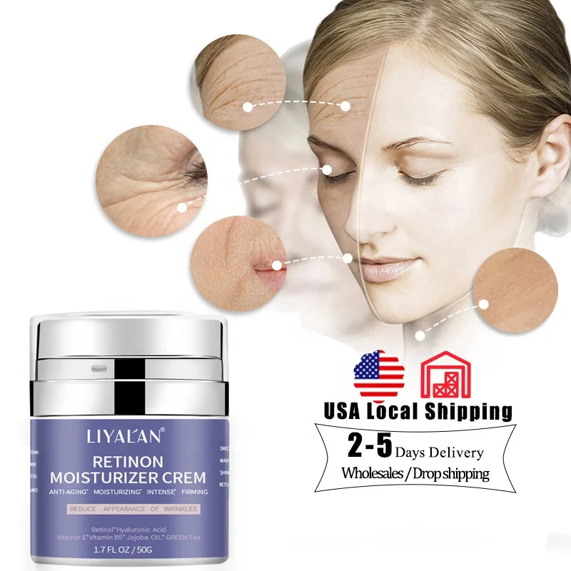 Wholesale Hyaluronic Acid Facial Moisturizing Eye Reduce Wrinkles Anti-Aging Vitamin E/B5 Retinol Face Cream