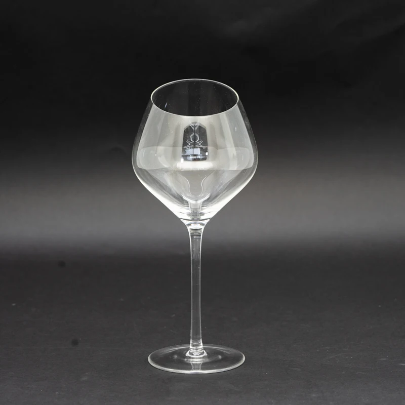 Customize Blown Red Wine Glass Slant RimCrystal Wine Drinking Glasses