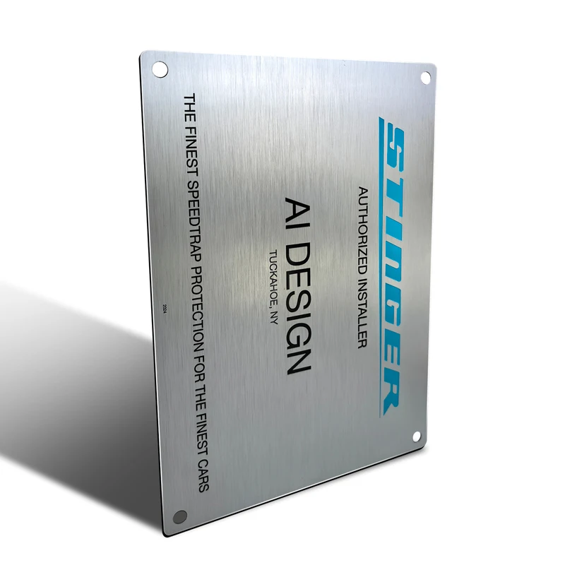 custom  Etched anodized Aluminum Nameplates for Equipment