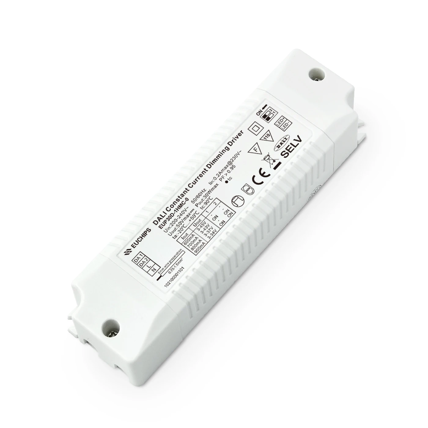 EUCHIPS 30W Dali Constant Current Dimming Driver Compact Size Flicker-Free LED Dali Dimmer Controller for Spot Light Dali Driver