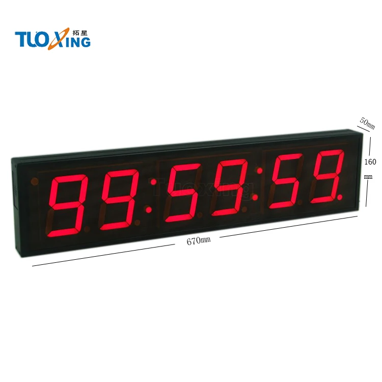 4 inch 6 digits led digital timer WIFI calibration clock