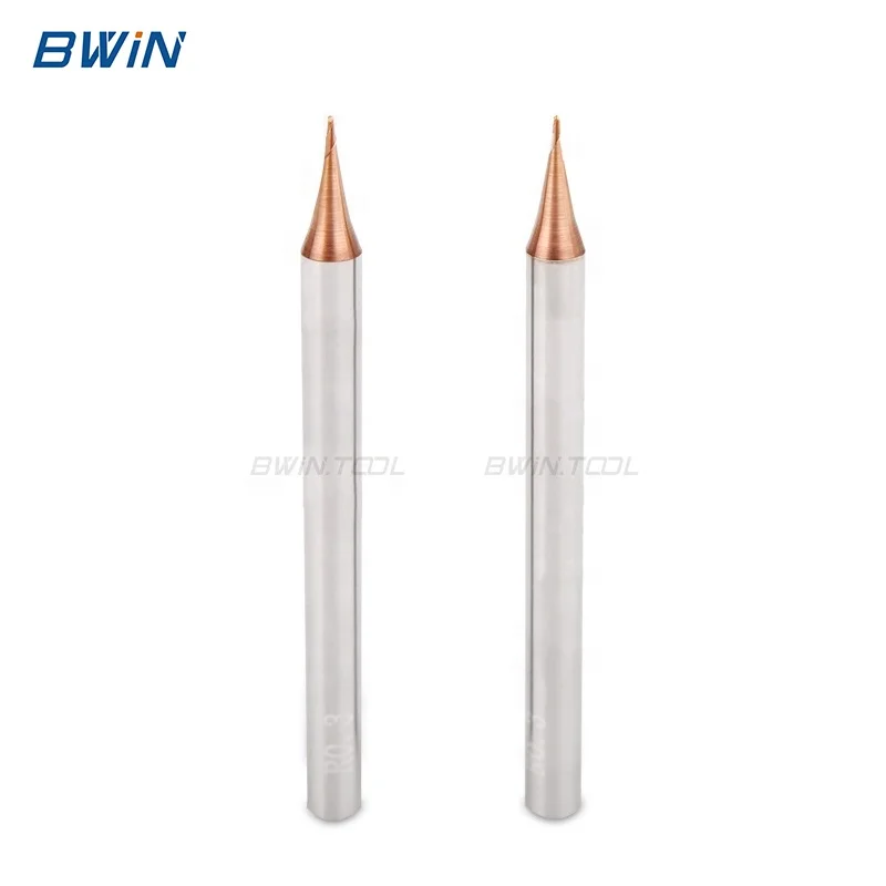 factories price Hot sale R0.3x50L-2F HRC60 Narrow path micro Ball Nose End Mill for CNC processing