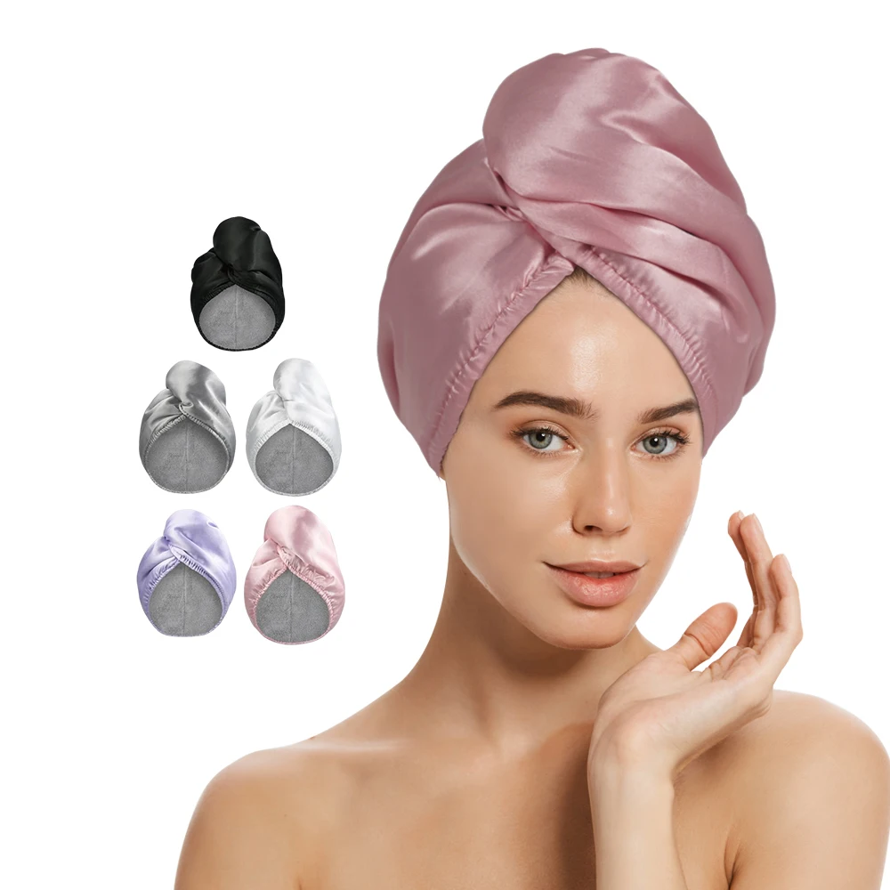 Hot selling shower head towel wrap super absorbent hair turban terry cloth hair towel