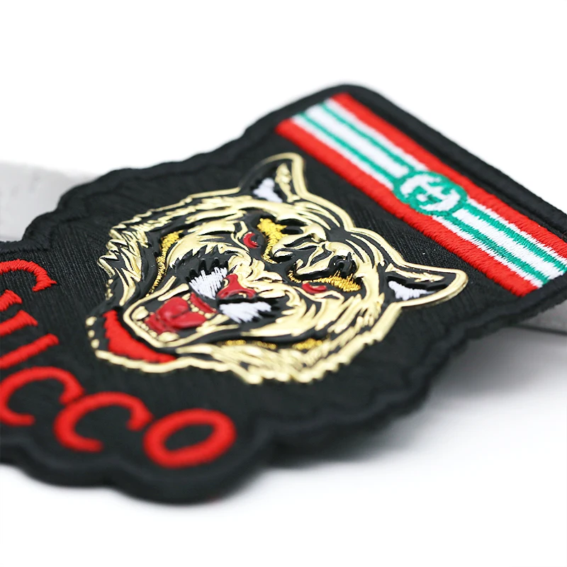 High Quality Design Custom Garment Denim Patch Logo Woven Patch Labels Custom 3d Bear Cloth Embroidery Patches For Clothes Hats