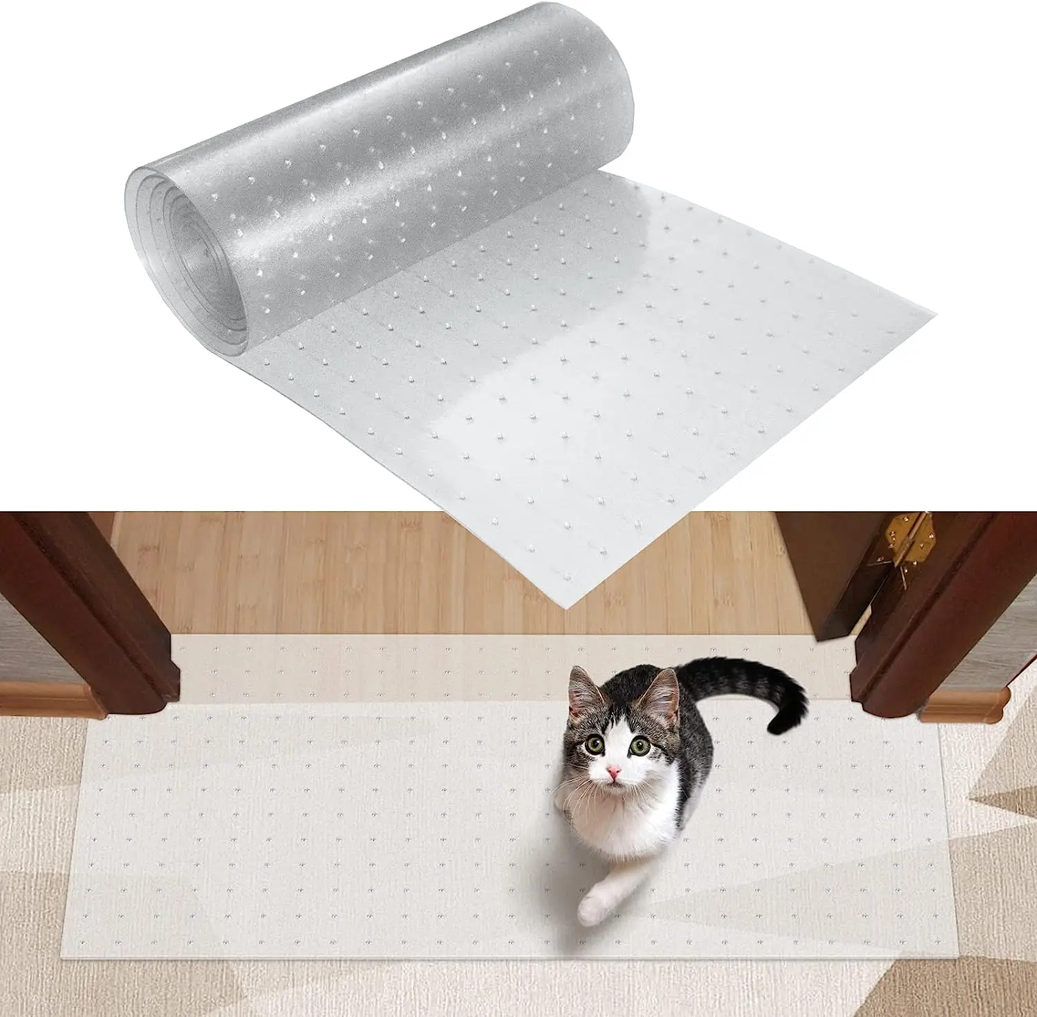 High Quality 8.2 FT Heavy Duty Durable Plastic Cat Carpet Protector For Cat Natural Sisal Scratch Mat Couch Sofa