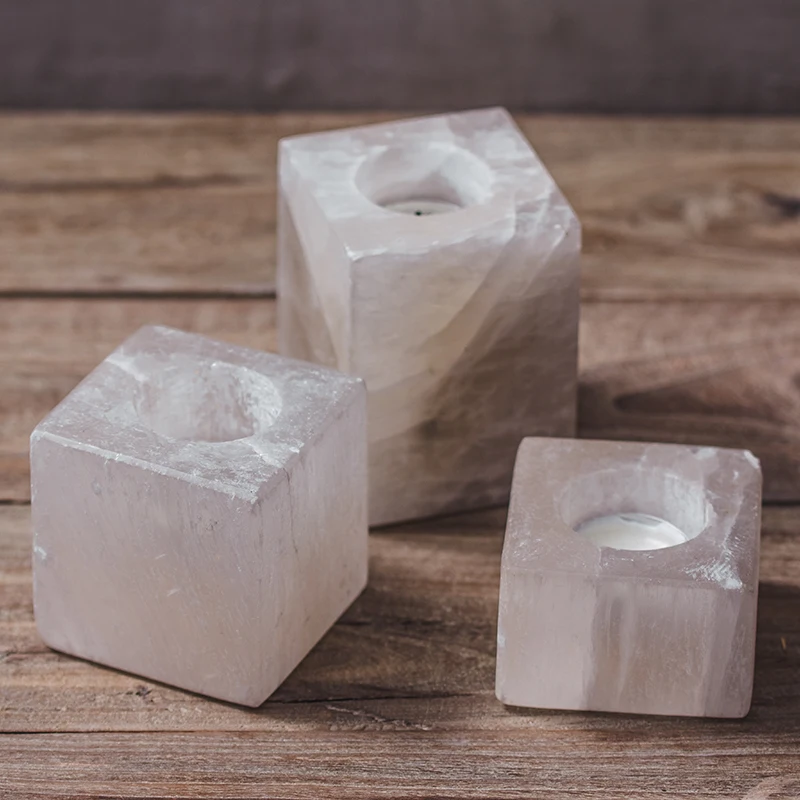 Креативные подсвечники из натурального кристалла