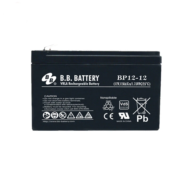 B. B. Battery BP Series BP12-12FR 12V 12Ah VRLA Lead-Acid Rechargeable Energy Storage Battery for UPS Laboratory Equipment