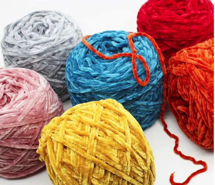 Chenille Yarn polyester yarn soft for weaving crocheitng cheap price