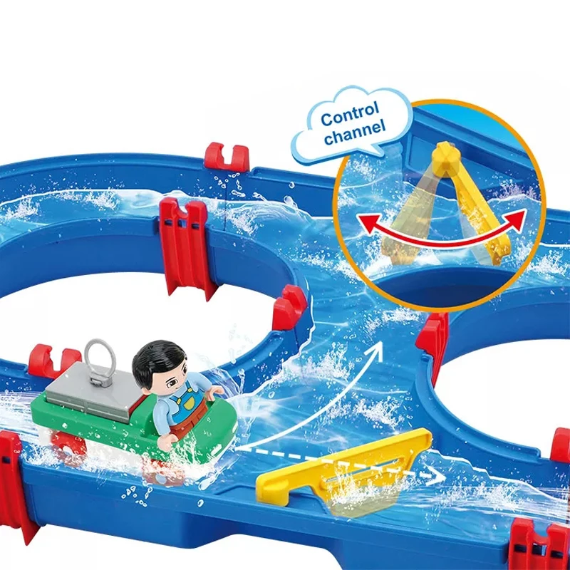57PCS Water park educational summer play water track table games toy for kids