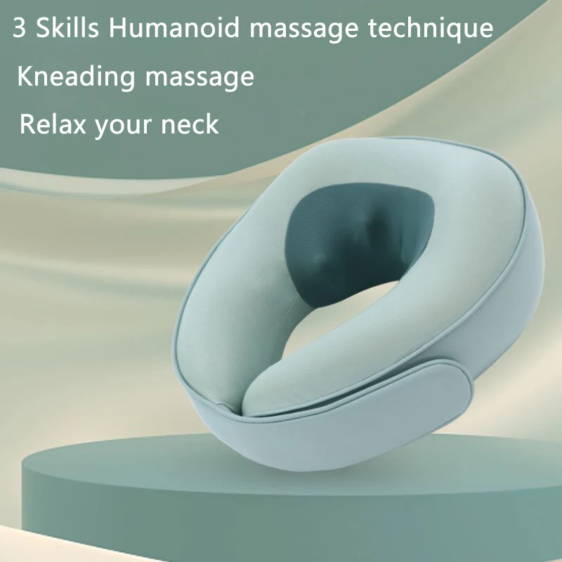 U Neck Massager Cervical Vertebra Massager Neck Shoulder Kneading Massage Pillow Trapezius Neck Hot Compress Gift