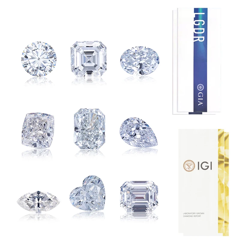 Starsgem IGI Certificate 1.0CT SI VS VVS1 VVS2 Rough gemstone HPHT loose CVD lab grown diamond