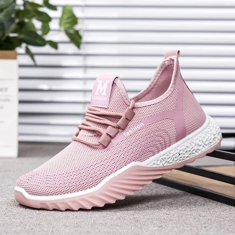 Wholesale Latest Breathable Mesh Surface Women Sneakers Casual Shoes