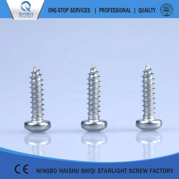 DIN 7981 Cross recessed pan head self drilling tapping screw and nut customize (304 Stainless steel)