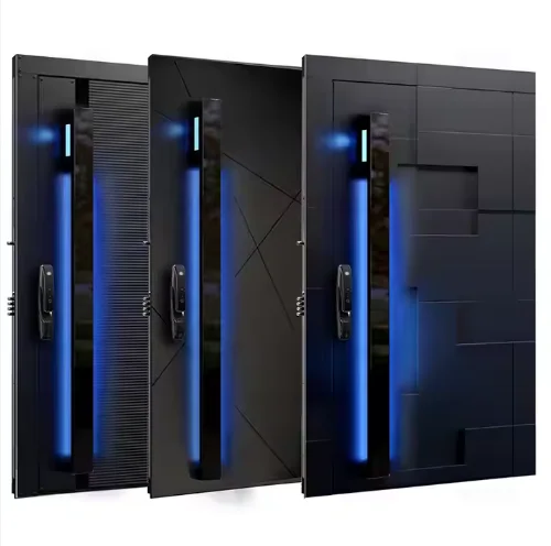 Fangda China Top Manufacturer American House Modern Entry Exterior Doors For Houses Entrance Security Front Entry Steel Door