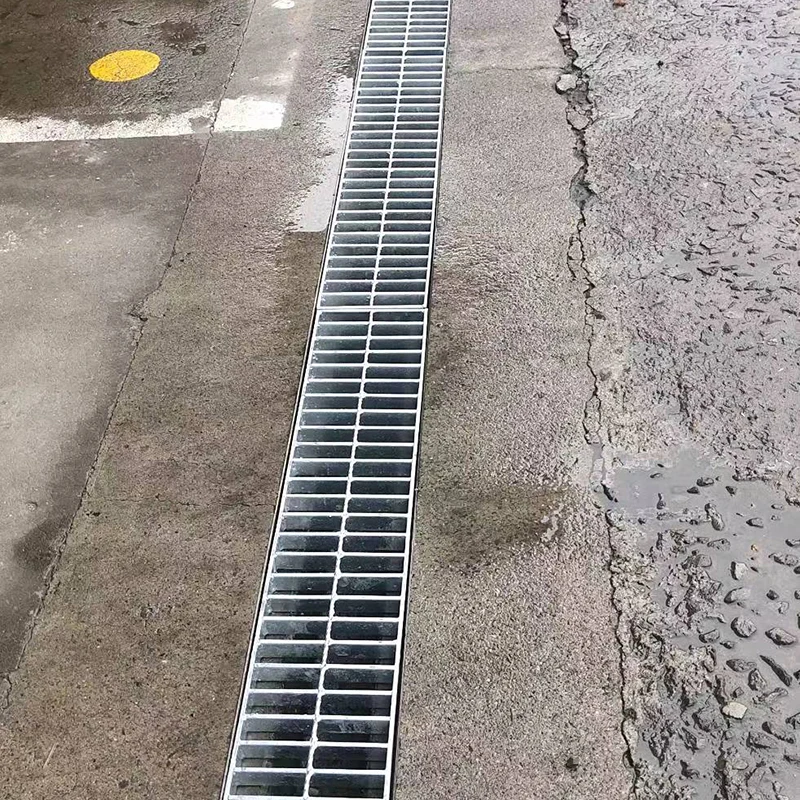30x1000mm  stainless steel drain grating  for drainage ditch covers, customized thickness for pedestrians and vehicles