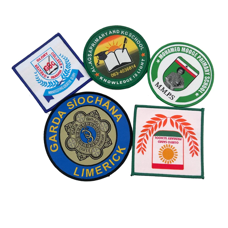 Wholesale Art Punk Rock Music Woven Sew On Black Custom Logo Patch Cover Art Blazer Plain Fabric Decorative Blazer Badges