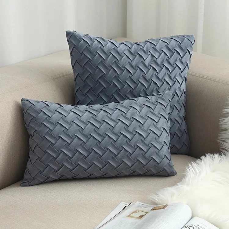 Cushion covers print sofa chair cushion cover handmade deerskin velvet woven pillowcase OEM ODM