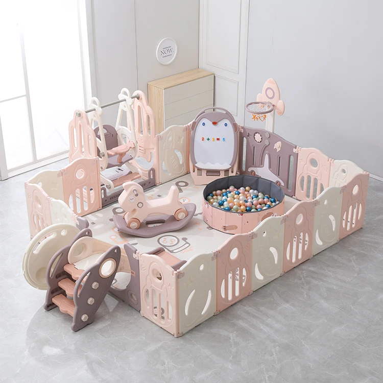 Children Kids Play Yard plastic Baby playpen indoor Safety Gate Fences Playpens