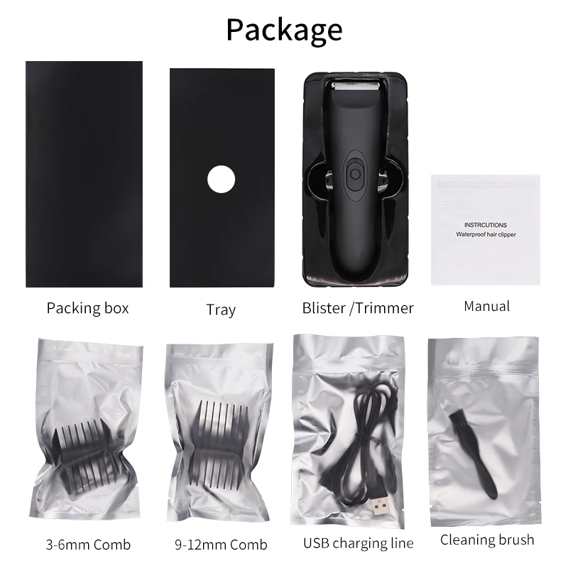 Professional Electric Cordless Hair Clippers Rechargeable Mens Baby Hair Clippers Hair Trimmers & Clippers for Men 120 Minutes