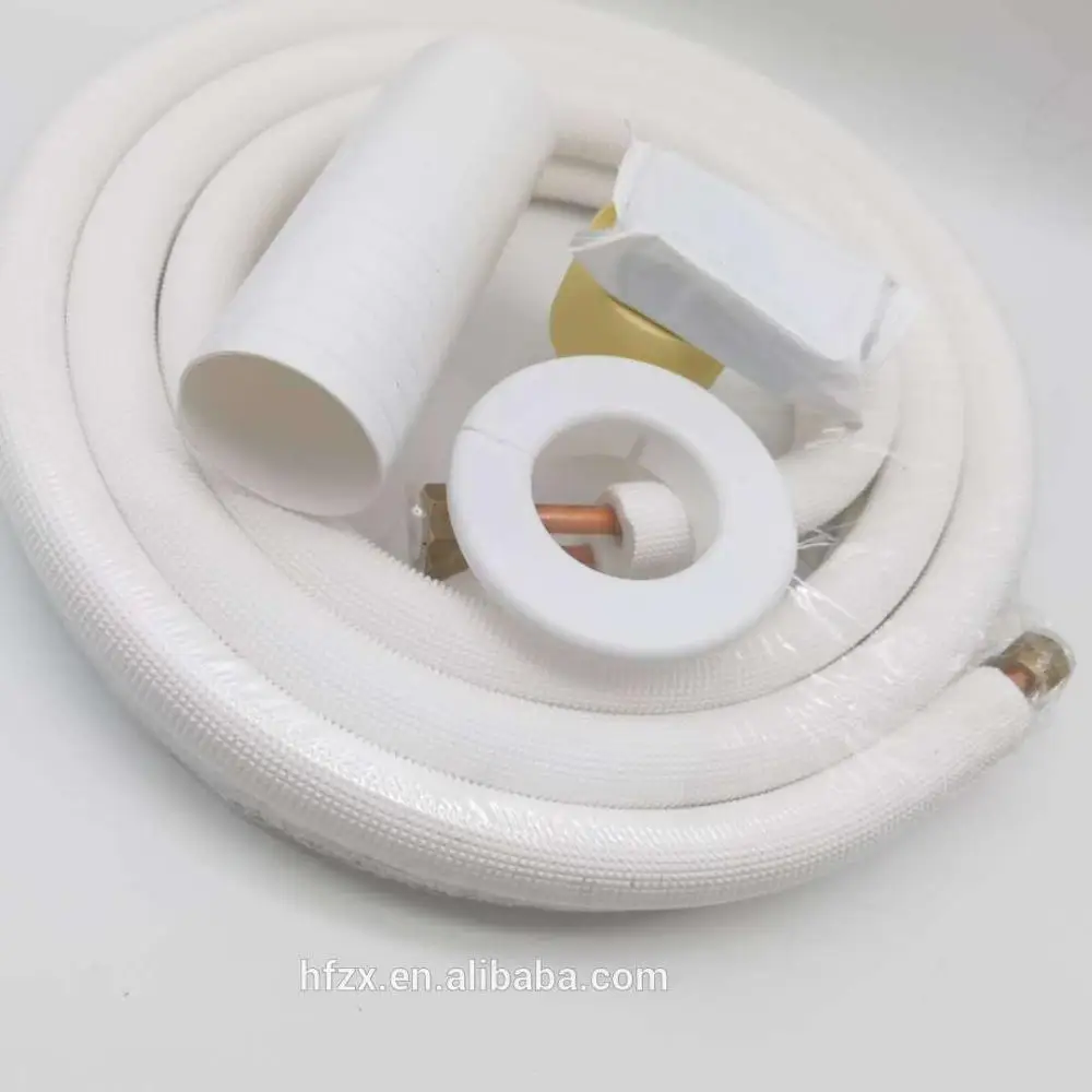 
Hot sell AC Split Air Conditioner Parts Foam Insulation Coated Pancake Pair Coil Insulated Copper Pipe tube 