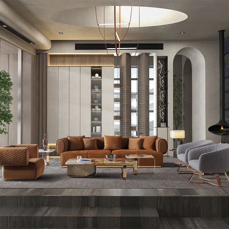 Wholesale sofa classical luxury Italian leather sofa sectional couch living room sofa