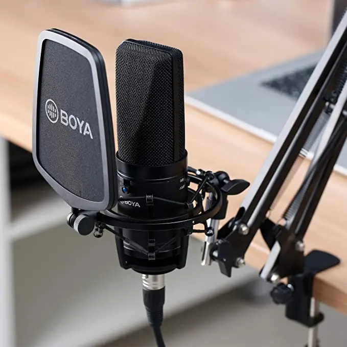 BOYA BY-M1000 Professional Studio Large Diaphragm wired dynamic audio vocal Microfone for Recording songs Broadcast Live Vlog