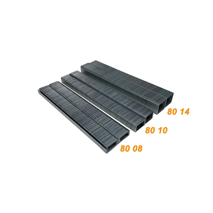 China Manufacturer 8006 8008 8010 8012 8014 8016 U-shaped Sofa Furniture Upholstery Iron Staple Pins Pneumatic Gun Staples