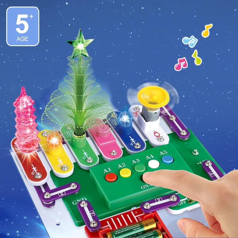W-218  Programmable Electronic Building Blocks for Age5+ Kids STEM educational toys science engineering toys
