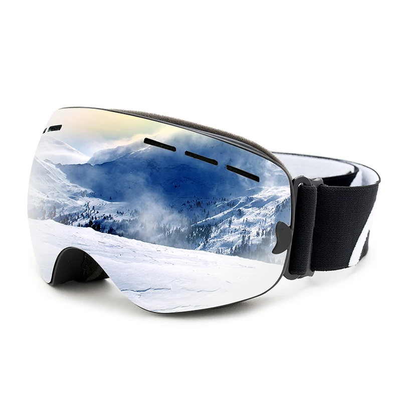 ALOMA Custom Logo adult &kids Fashion Snow ski goggles Cylindrical UV Lens Protection Snowboard Anti-Fog snow goggles